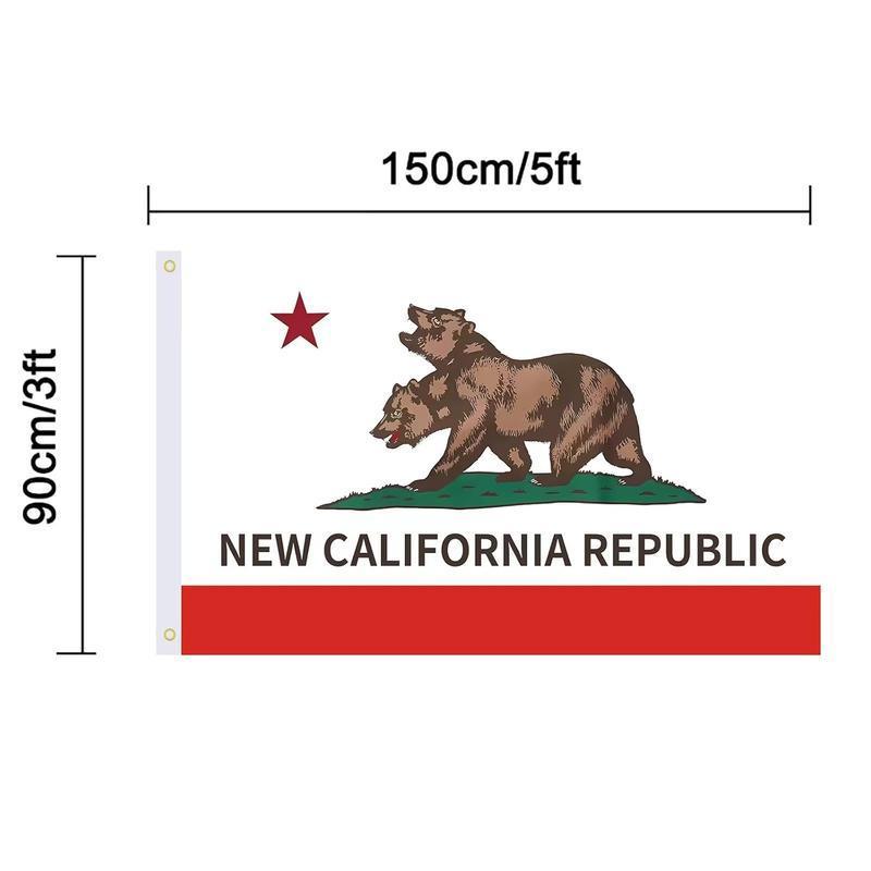 New,2025 3X5 Ft New California Republic Flag Outdoor Indoor,Fallout Ncr Flags For House Home College Dorm With Brass Grommets