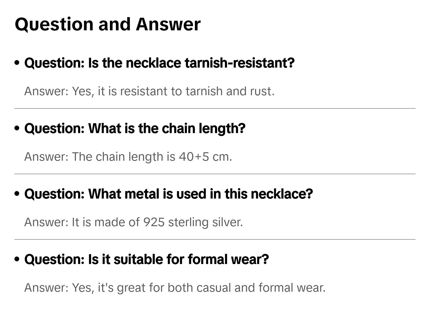 DIANE NECKLACE (925 SILVER)