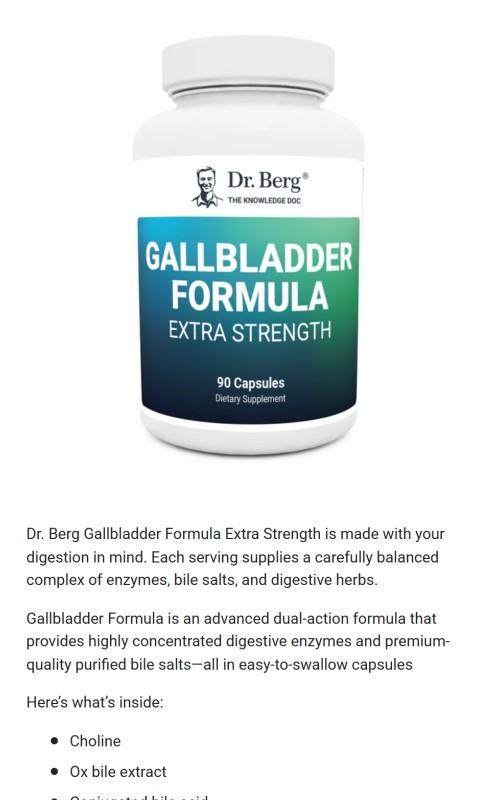 Gallbladder Formula Extra Strength with Ox Bile and Digestive Enzymes- 90 Vegetable Capsules  Dietary Supplement