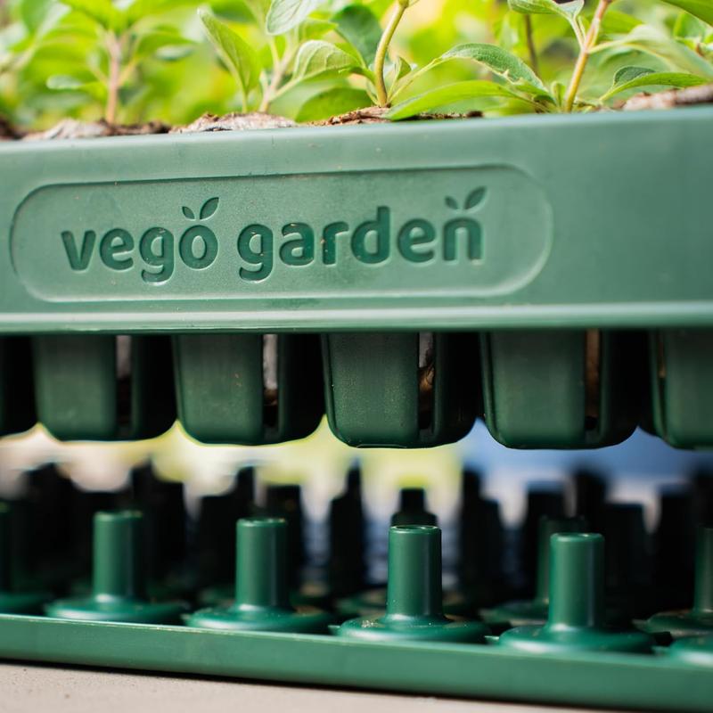 Vego Garden Seedling Suite Products 10" x 20" 76 Cells Stackable Seed Starter Germination Tray with 3-in-1 Plant & Pop Board & Bottom Watering Tray for Easy Seed Starting - Growing Kit