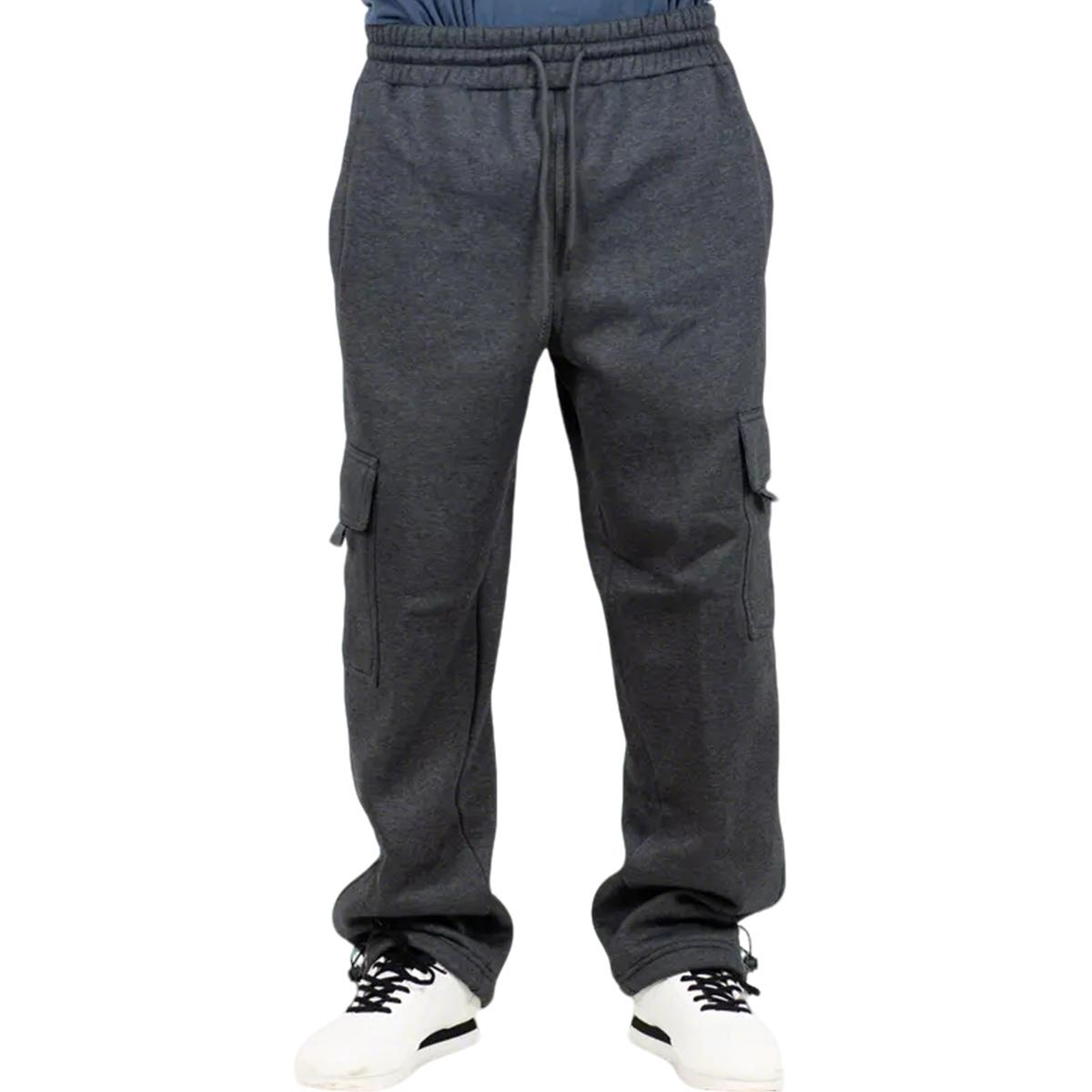 3-Pack Men’s Fleece-Lined Cargo Jogger Sweatpants (Sizes S-2XL)
