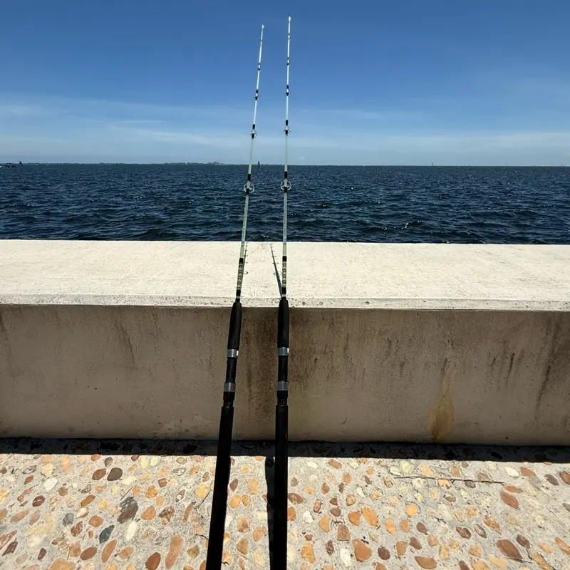 Largo Stick III Ocean Snake Spinning Fishing Rod 6ft 1 Piece 6 Guides Medium Fiberglass Saltwater Fishing Durable Portable Strong