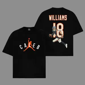 Caleb Williams - Air Caleb #   18 Bears National Hoodie Sweatshirt T-Shirt (Made in USA), Kings Caleb Fan Apparel, Bears Game Day Apparel, Gift for Fans, Football Pattern Hoodie