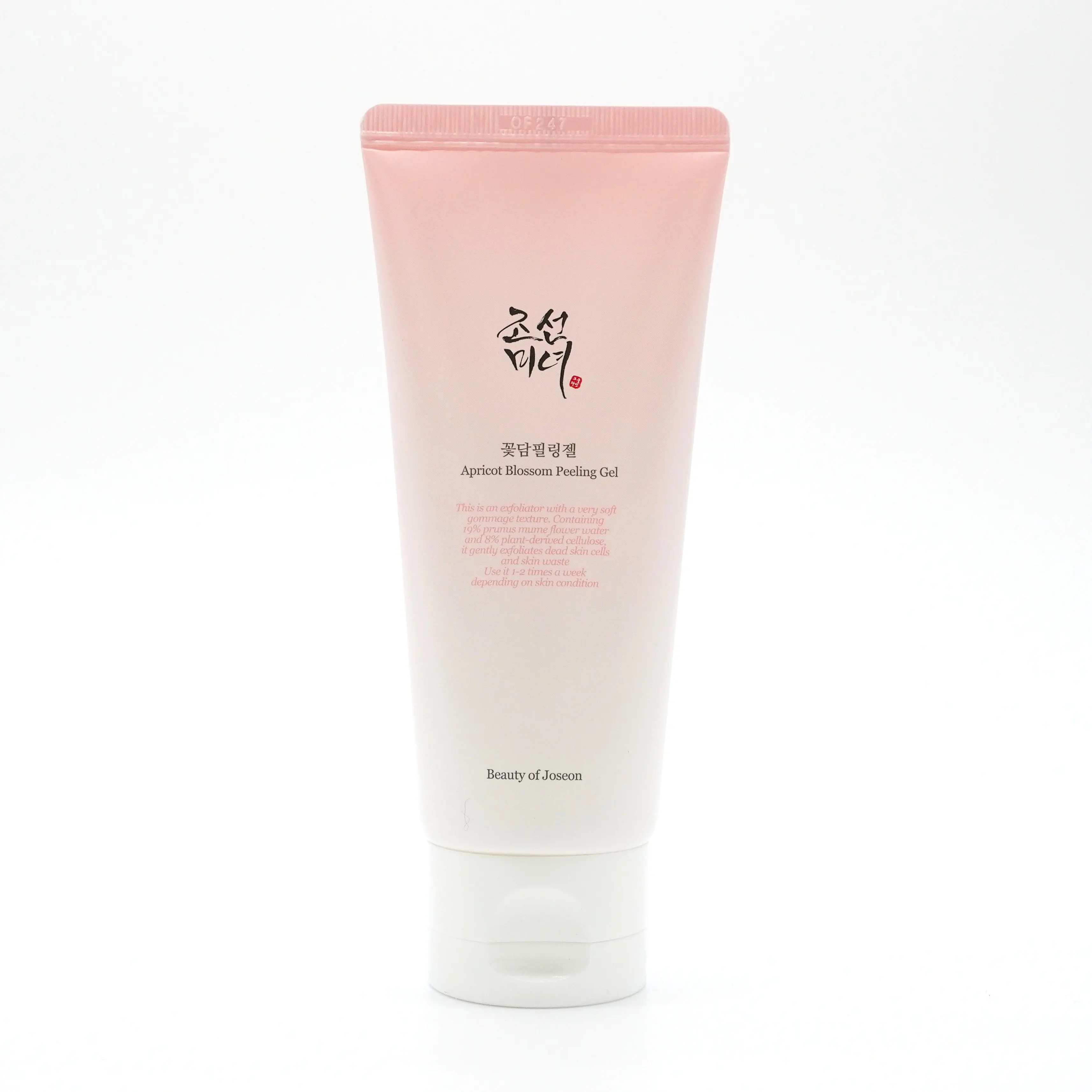 Beauty of Joseon Apricot Blossom Peeling Gel, 100ml Gentle Lightweight Exfoliator for Normal Skin to Achieve Radiant Complexion