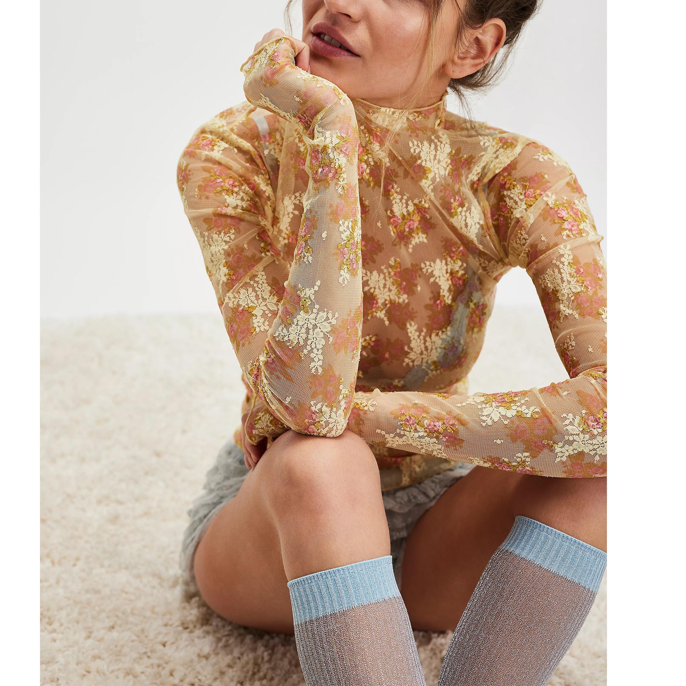 Buenoble Women's Sheer Leopard Mesh Long Sleeve Top Y2K Slim Fit Mock Neck See Through Layering Shirt Buenoble Women's Sheer Leopard Mesh Long Sleeve Top Y2K Slim Fit Mock Neck See Through Layering Shirt