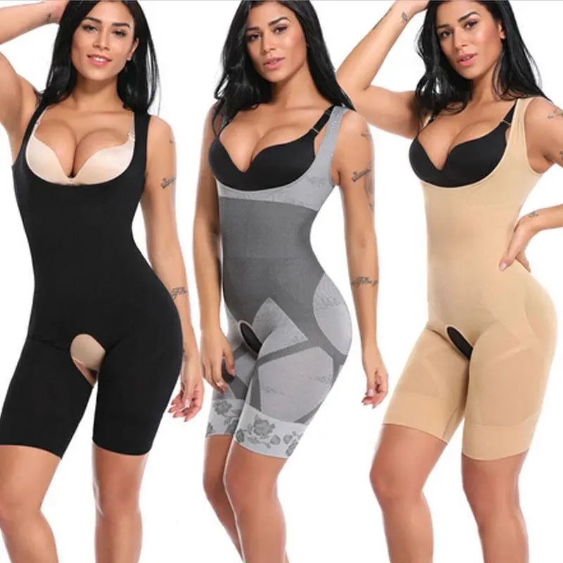 Women's Tummy Control Shapewear Bodysuit, Open-Bust Push Up Butt Lifter with Open Crotch, Smooth Nylon Spandex Fabric, Bra, Activewear, Athletic, Elastic, Minimalist, Wedding, Work, Shaper