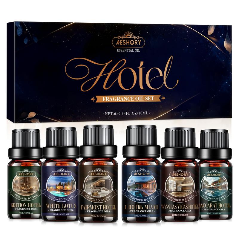 Aeshory Luxury Fragrance Oil Blend Aroma Gift Set - 6x10 ml Home Freshener Oils, for Diffusers/Candles Making, All Seasons Home Fragrance Supplies