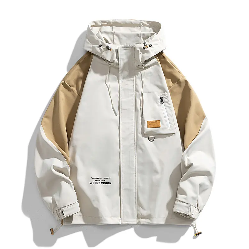 Men's Plus Size Full Sleeve Loose-Fitting Hoodie Jacket - Breathable Casual Windproof Windbreaker Outerwear, Ideal for Hiking, Available in 4XL (95-105kg), 5XL (105-115kg)