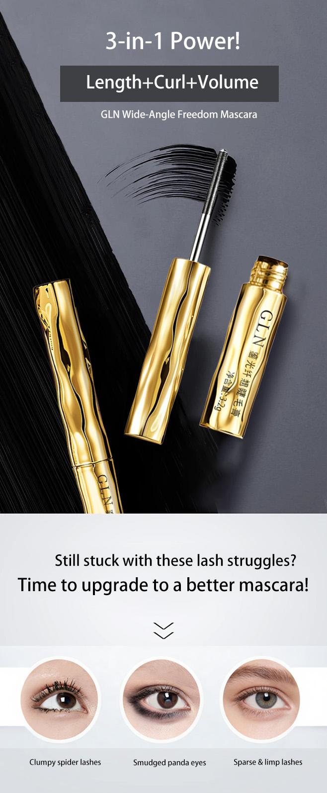 mascara to lash clusters Beachproof Mascara - Lifting, Volumising, Lengthening Black Mascara with Smooth Layering Formula for 24H Curl + mascara to lash clusters