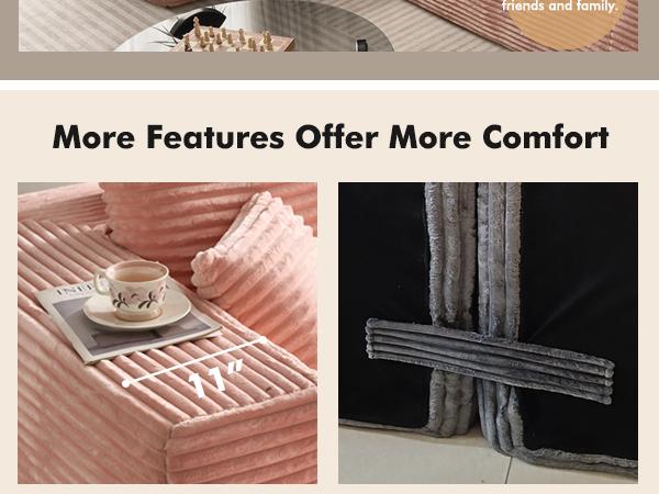 HOOOWOOO 106" Modular Pink Cloud Couch with Chaise Lounge, 【2 Packages Shipping】Modern Sectional Boneless L-Shaped Modular Plush Corduroy Sofa for Living Room Bedroom, No Assembly Required, Pink HOOOWOOO 106" Modular Pink Cloud Couch with Chaise Lounge, 【2 Packages Shipping】Modern Sectional Boneless L-Shaped Modular Plush Corduroy Sofa for Living Room Bedroom, No Assembly Required, Pink