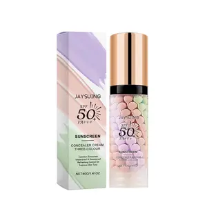 JAYSUING 3 in 1 Color Correcting Serum SPF 50 PA+++ Primer for Face Before Makeup Sunscreen One Step Corrector Cream Oil Control Moisturizing - Moisturizer, Moisturize gua sha