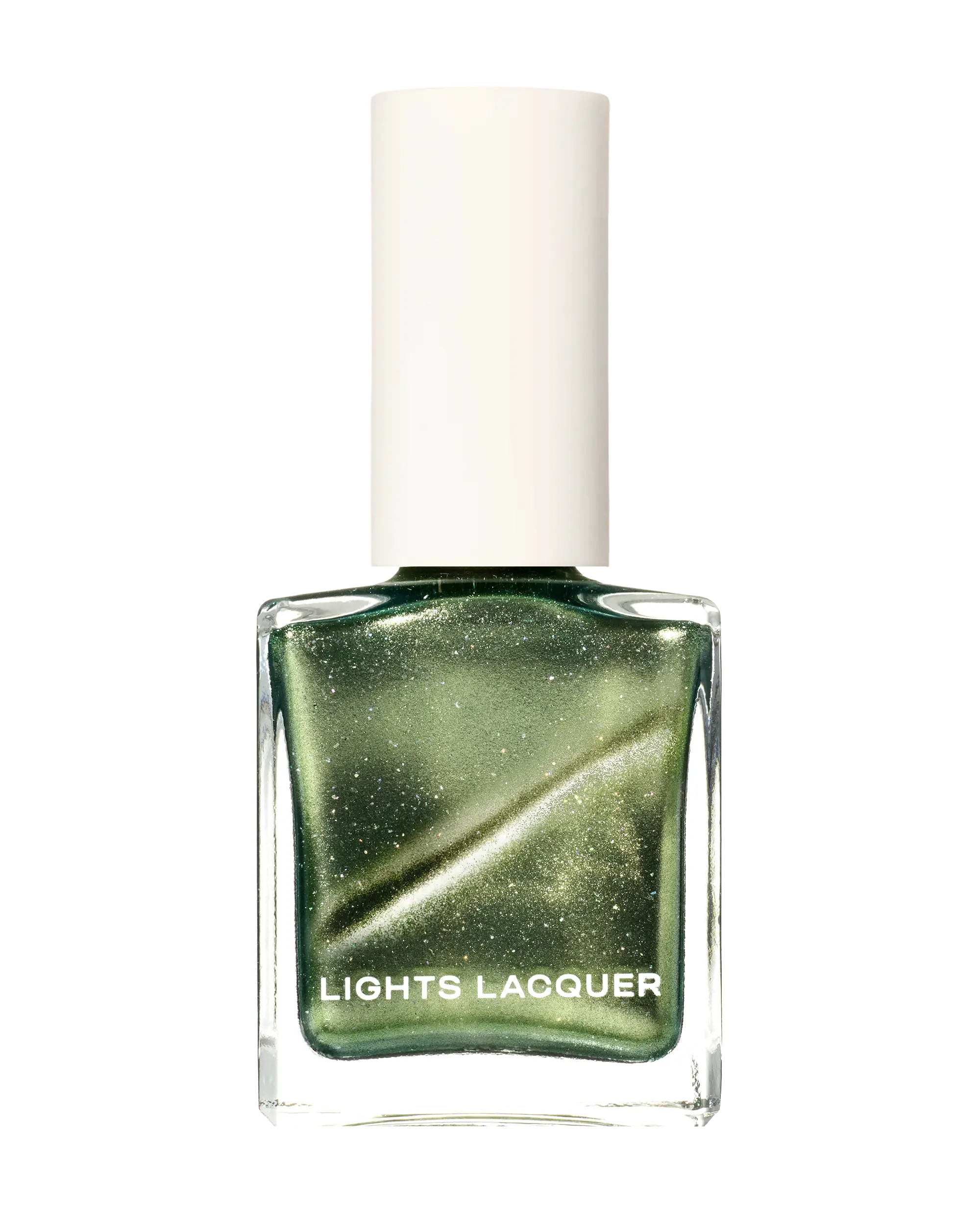 Green Thumb Nail Polish - Hunter Green Shimme with fine Holo Glitter, a Moss Green Shimmer, and a Magnetic Finish