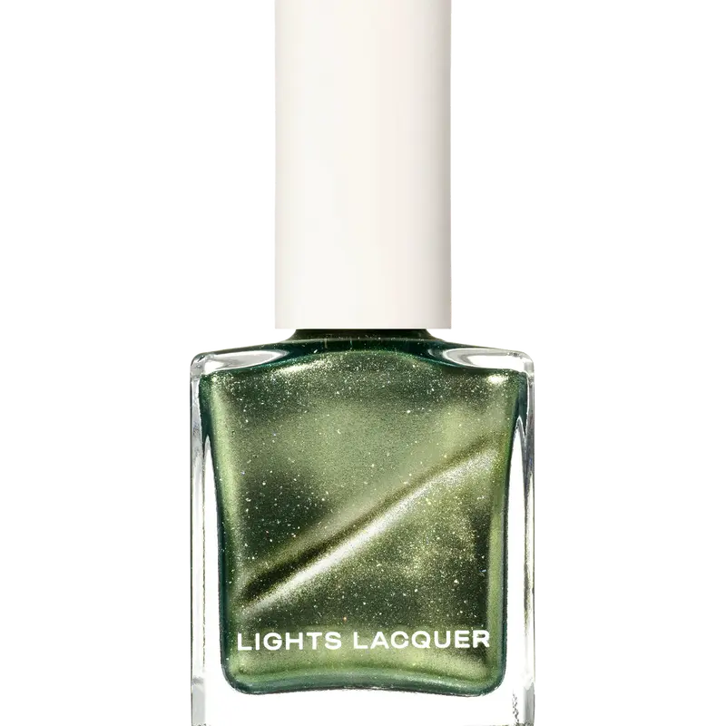 Green Thumb Nail Polish - Hunter Green Shimme with fine Holo Glitter, a Moss Green Shimmer, and a Magnetic Finish