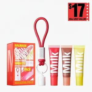 Milk Makeup The Balmade Variety Pack, 3 Hydrating Lip Balm, Keychain Included Milk Makeup The Balmade Variety Pack, 3 Hydrating Lip Balm, Keychain Included