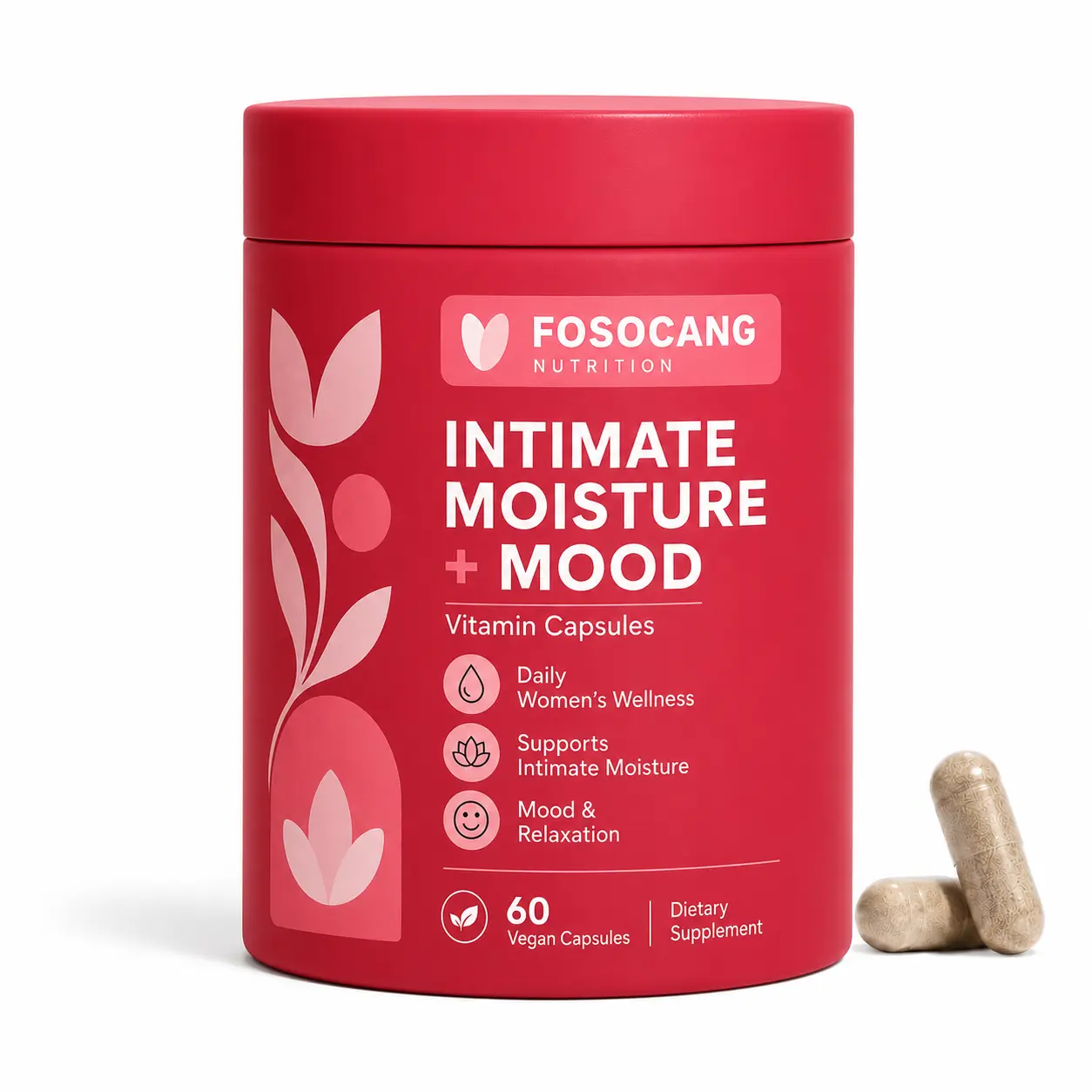FoSoCang Vaginal Moisture & Mood Capsules - Health Dietary Supplement with Vitamin Support for Wellness & Fitness Needs