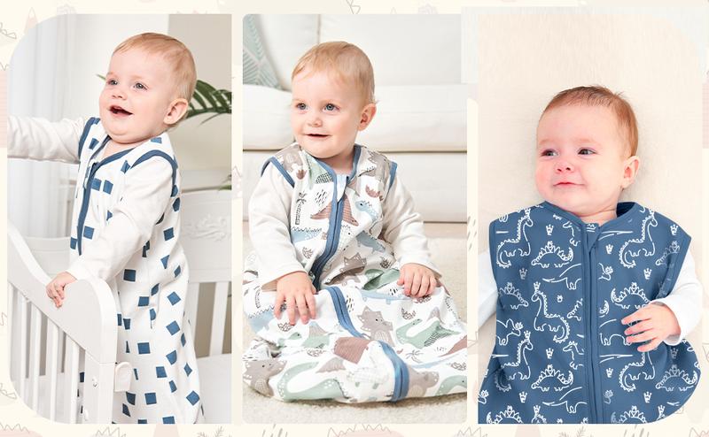 Yoofoss Baby Sleep Sack 0-24 Months Baby Wearable Blanket 100% Cotton 2-Way Zipper TOG 0.5 Toddler Sleeping Sack Lightweight
