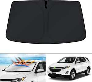 Canvcle Custom Fit Windshield Sun Shade for Chevrolet Chevy Equinox 2018-2024 Double Thickness UV Protection Foldable Sun Visor Protector 240T Reflective Fabric