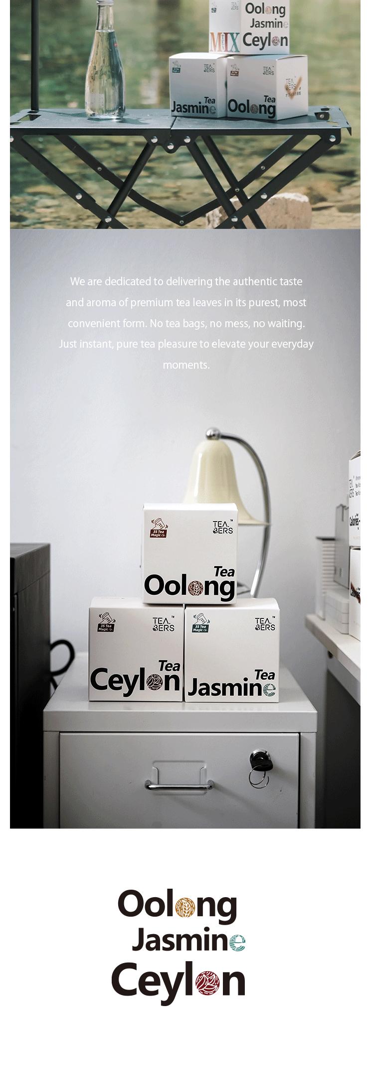 Teabers 15g Mixed Tea Cubes Freeze-Dried Instant Ceylon Oolong Jasmine Tea-0 Sugar 0 Fat 0 Calories Premium Healthy Beverage Herbal Zen Green Matcha Black