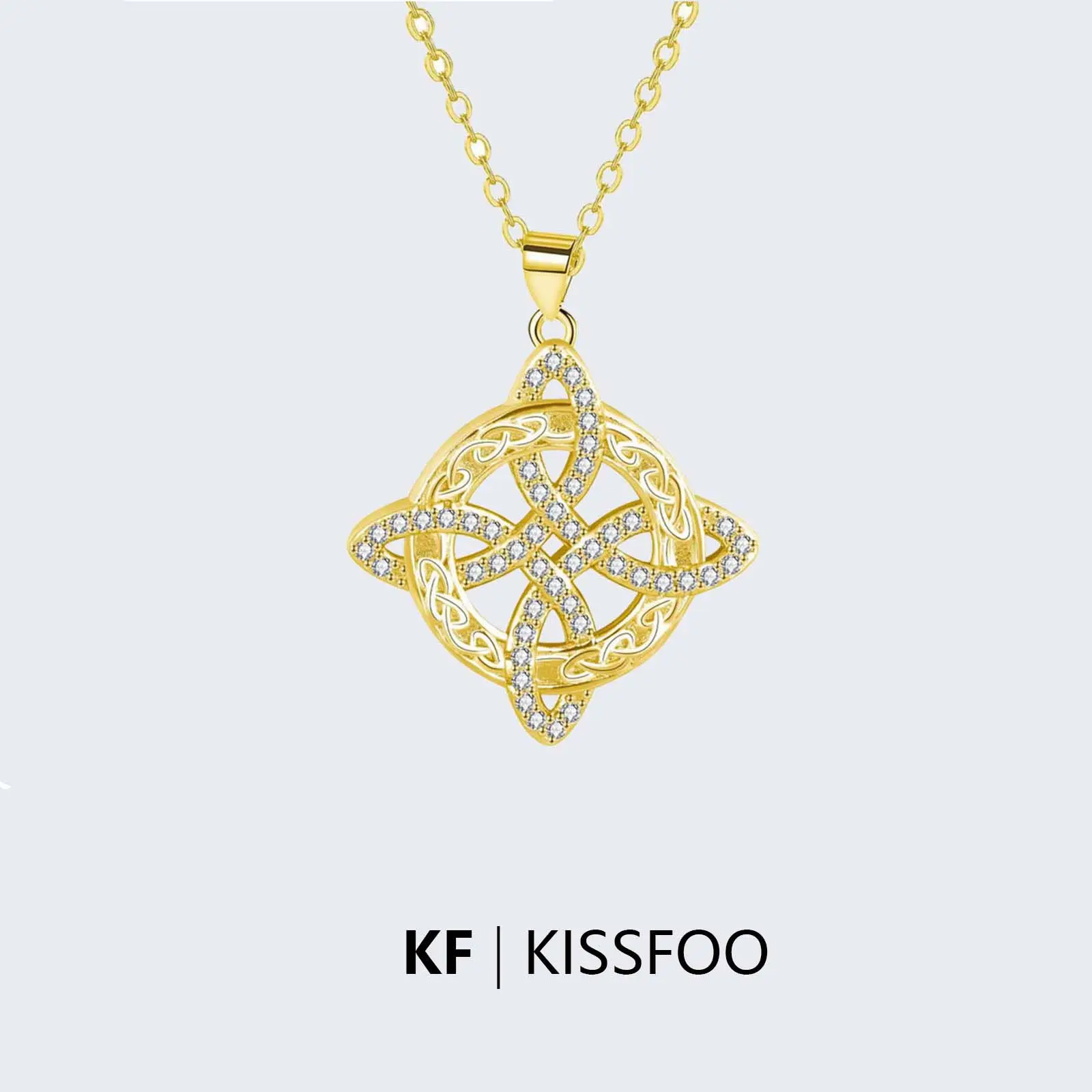 KISSFOO Witch Knot Celtic Necklace Hecate Guardian Symbol Accessory Present For Women
