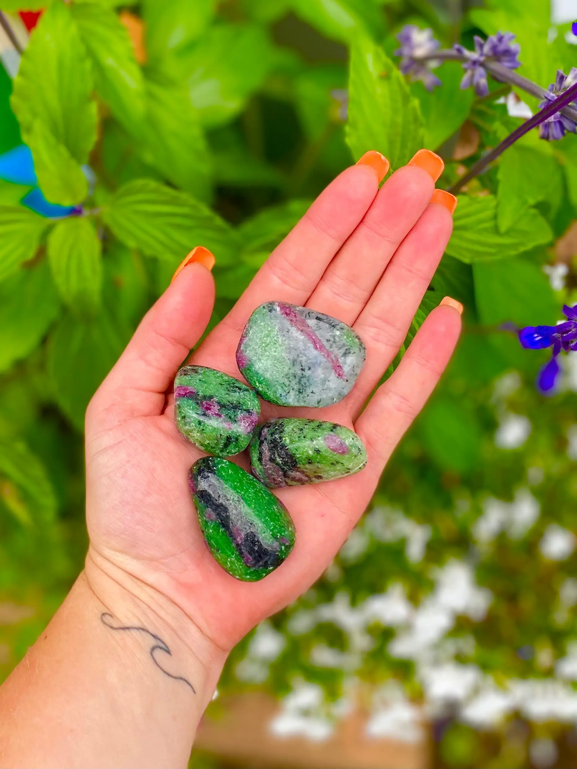 Ruby Zoisite Polished Tumbles