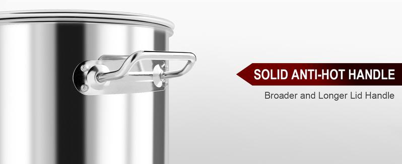 24 Quart Stainless Steel Stock Pot With Lid, 3-IN-1 Heavy Duty Tamale Steamer Pot with Visible Lid for Pasta, Soup,Large Pot for Cooking with Steam Rack,Dishwasher & Oven Safe Cookware Glass