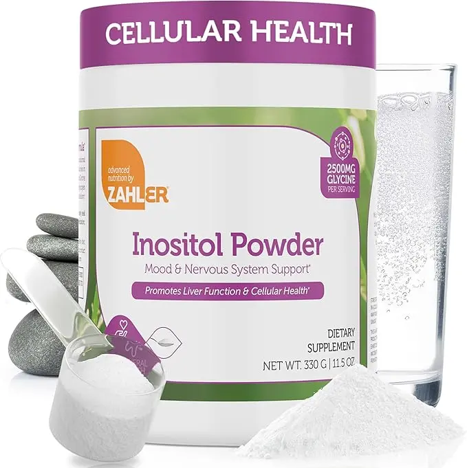 Zahler Inositol & Glycine Supplement Powder 11.5 oz Supports Mood Nervous System Hormone Balance & Healthy Ovarian Function Kosher Certified Gluten Free Dairy Free Soy Free US Made Healthcare - Dietary