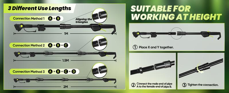 Saker Cordless 2 in 1 bar brushless chainsaw, battery-powered 6-inch saw for tree pruning heights, the perfect Christmas gift for 2024.