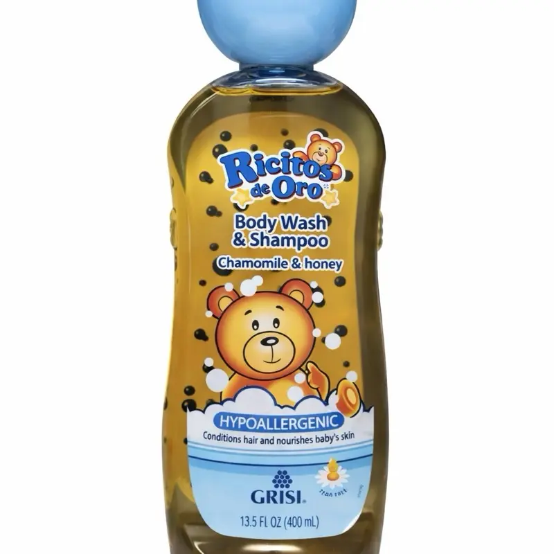 Ricitos de Oro Chamomile & Honey Shampoo 13.5 Fl Oz with Natural Extract Gentle Cleansing for All Hair Types No Harsh Chemicals Tear Free Nourishing Haircare