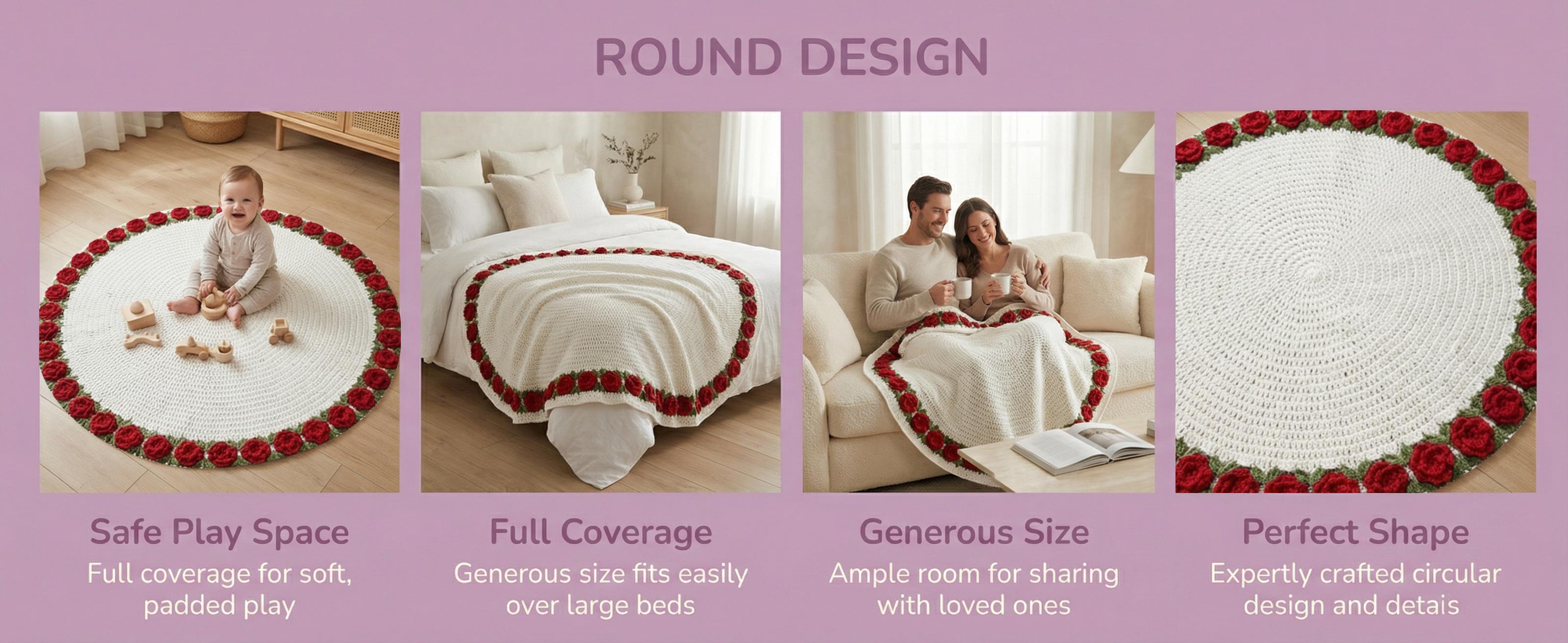 【Valentine's Day】Rose hand-woven blanket, pure handmade blanket, can be turned into a bouquet of roses blanket,a gift for the object, mother, elders, a special gift