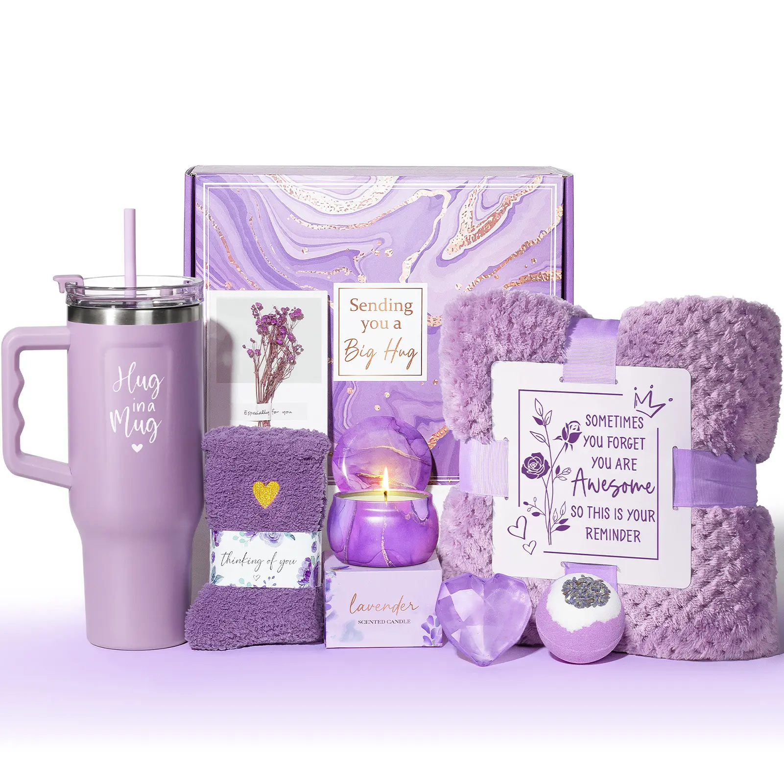 Mayicivo Mothers Day Gifts ideas Basket for Women with Flannel and stainless steel Insulated tumbler Blanket, Unique Gifts for Mom, Friends, and Wife mothersdaygift