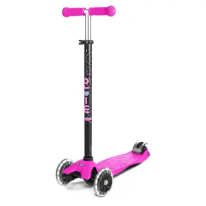 Micro Kickboard Maxi Kick Scooter with LED Lights - Pink