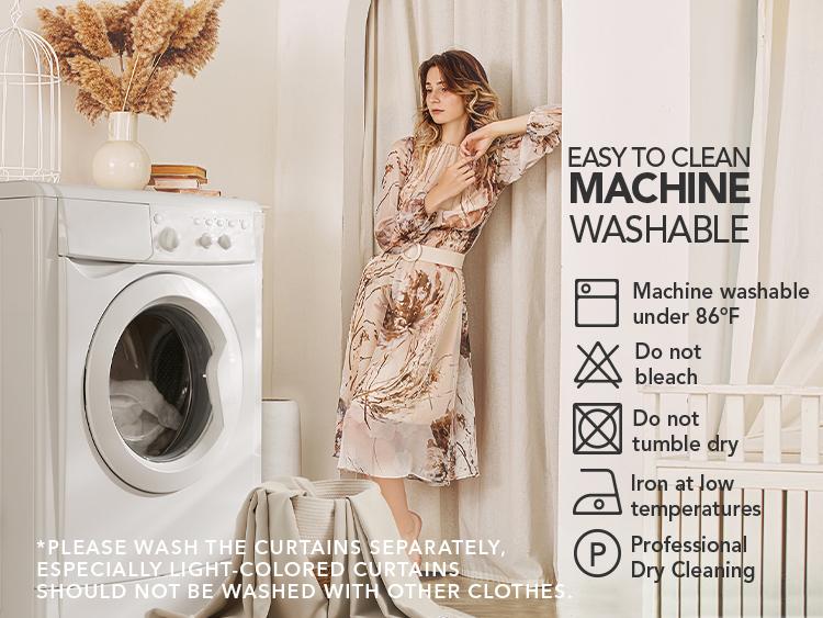 Back Tab and Rod Pocket Blackout Curtains 2 panels — Deconovo Thermal Insulated Room Darkening Curtains