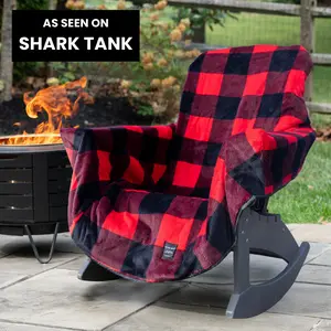The Chair Blanket | As Seen on Shark Tank | Reversible Waterproof Fleece Chair Blanket – Portable Outdoor Cover for Camping, Sports & Patio, Home, Office & School | Folds into Carry Pouch with Strap