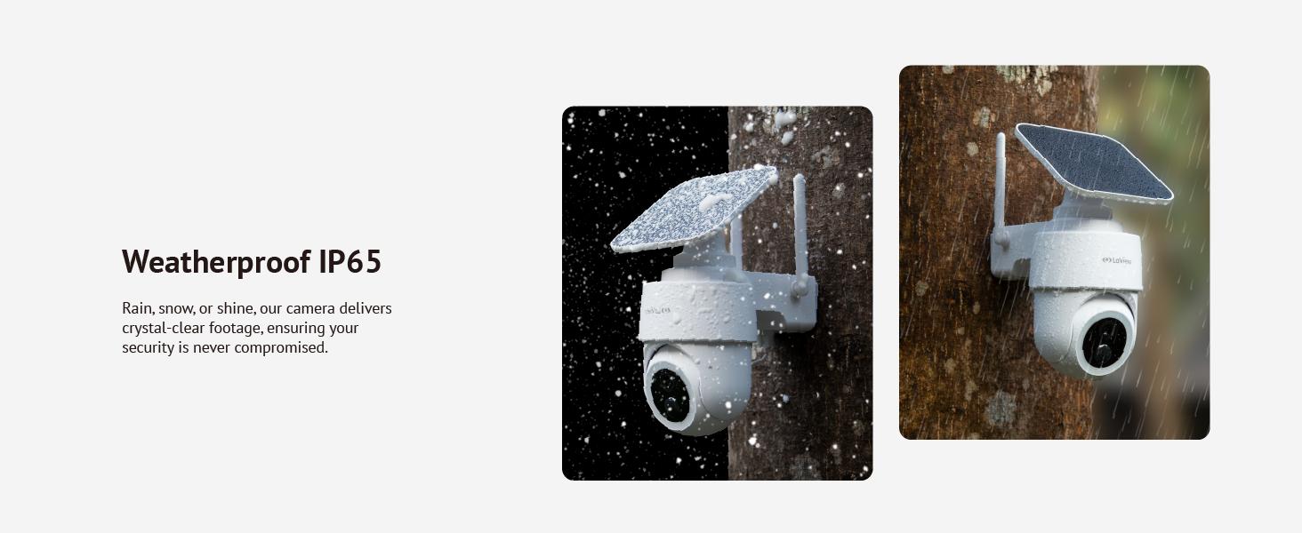 LaView 2K 3MP Solar Security Cameras Wireless Outdoor, Cameras for Home Security, 360° Pan & Tilt Home Security Cameras, IP65 Outdoor Camera, Color Night Vision, Two-Way Audio, Compatible with Alexa
