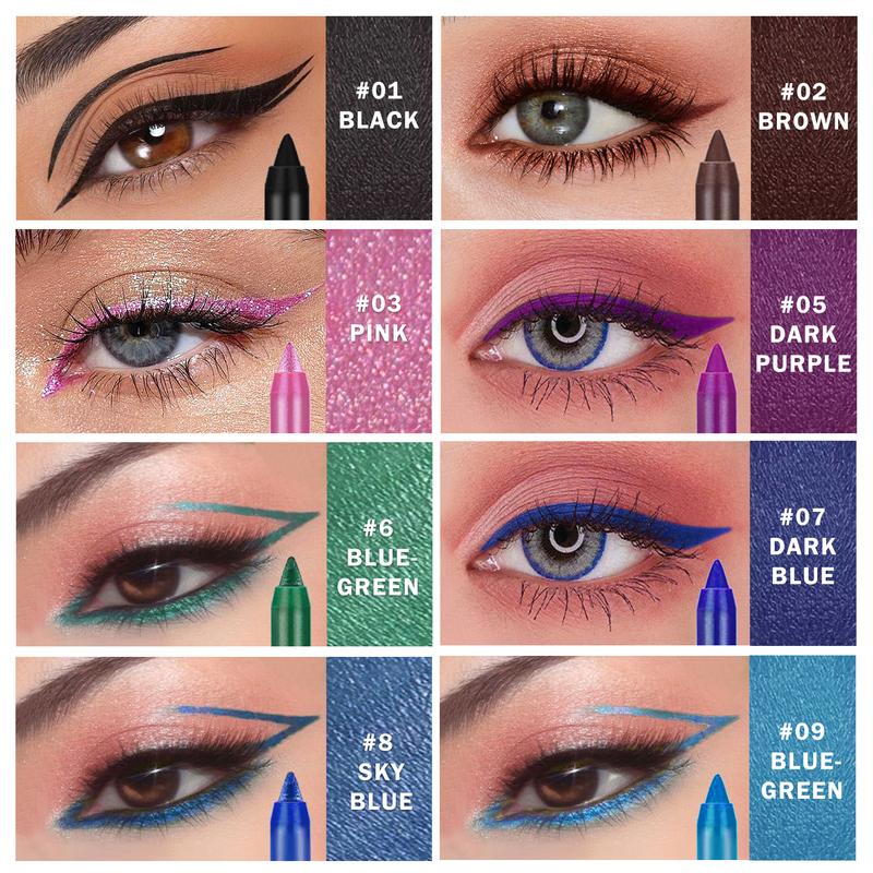 QIUFSSE 16 Color Vibrant Eye Liner Pencil Set for Creative Makeup, Highly Pigmented, Water-Resistant, Long Wearing & Smooth Application QIUFSSE 16 Color Vibrant Eye Liner Pencil Set for Creative Makeup, Highly Pigmented, Water-Resistant, Long Wearing & Smooth Application