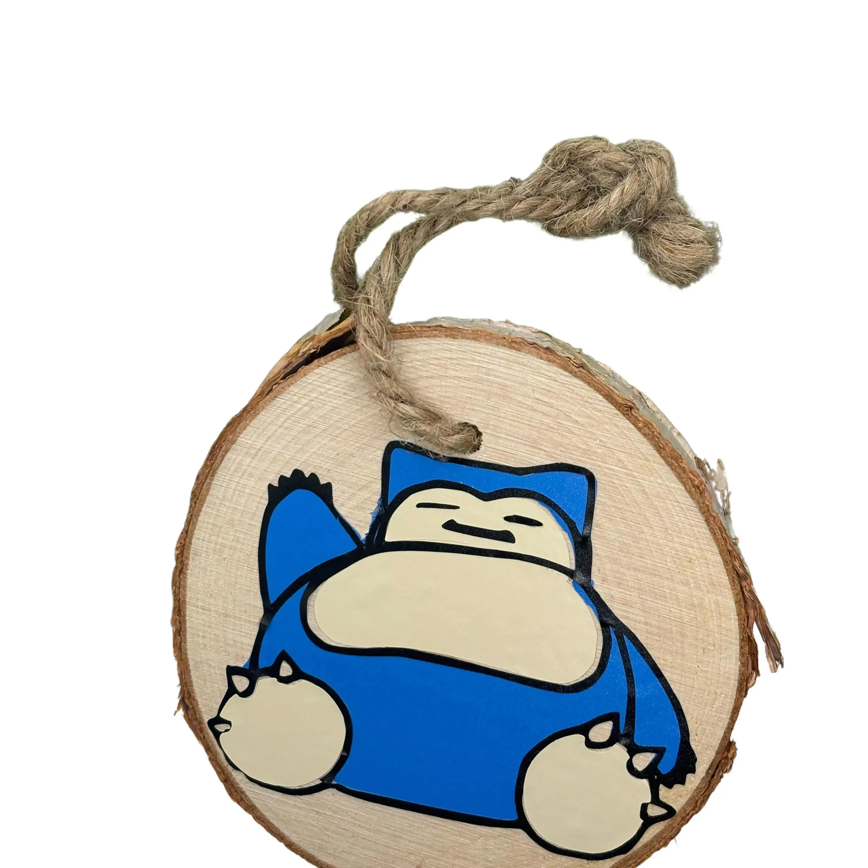 Snorlax Pokemon Wooden Christmas Ornament - Festive Home Decor