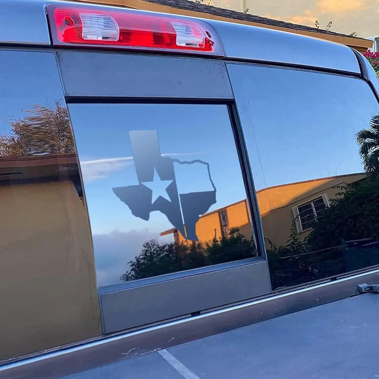 Rear Middle Window Texas Flag Vinyl Decal, Vehicle Decoration, Car Window Decal for Automotive Use, Decals For Cars