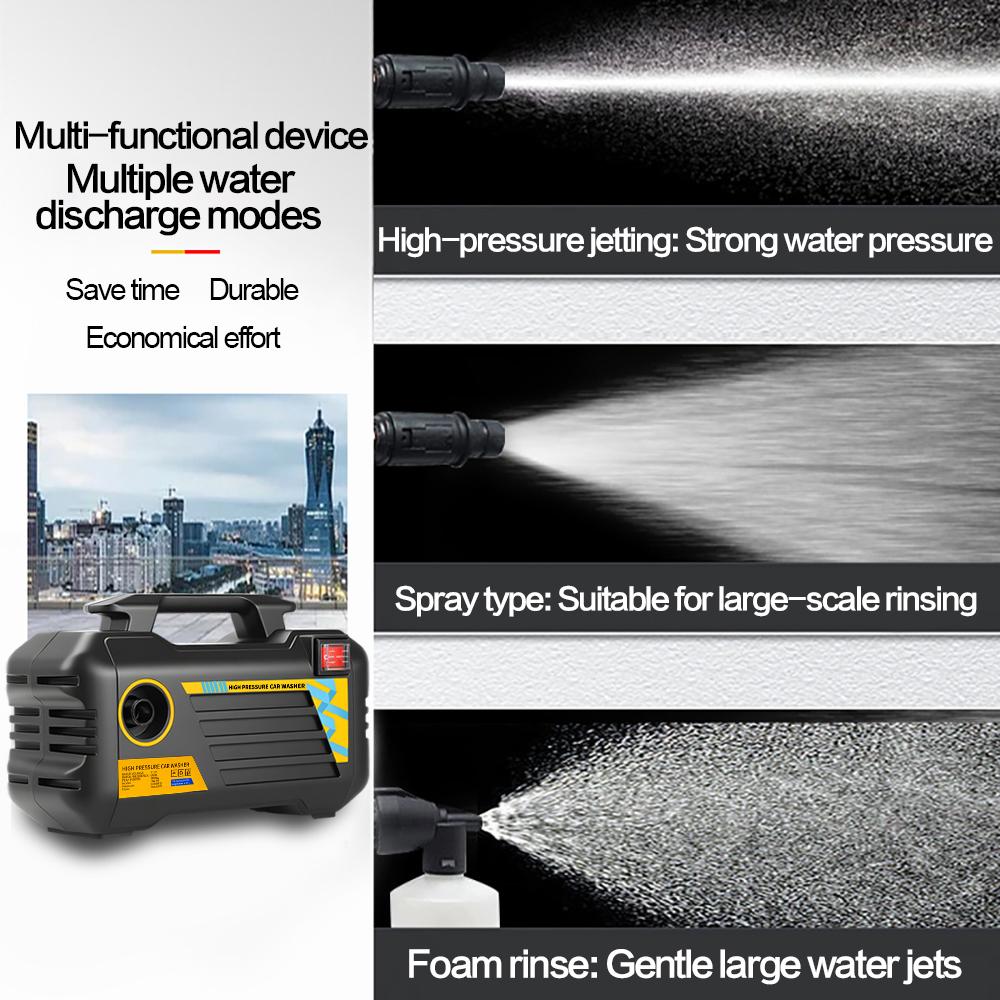 Joysync Electric Pressure Washer 2600 Max PSI 4.8 GPM Electric Powered Washers, Built-in Carry Handle, Detachable Foam Cannon, Pro-Style Wand,Nozzle Set, for Cars/Fences/Driveways/Home/Patios