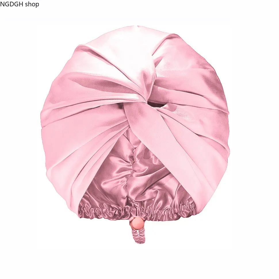 Women's Elastic Satin Turban Sleep Bonnet - Luxury Twisted Knot Design Haircare Accessory, Gentle Protection, Heatless Anti-Frizz, Smooth for Nighttime & Travel (Sports & Outdoor)