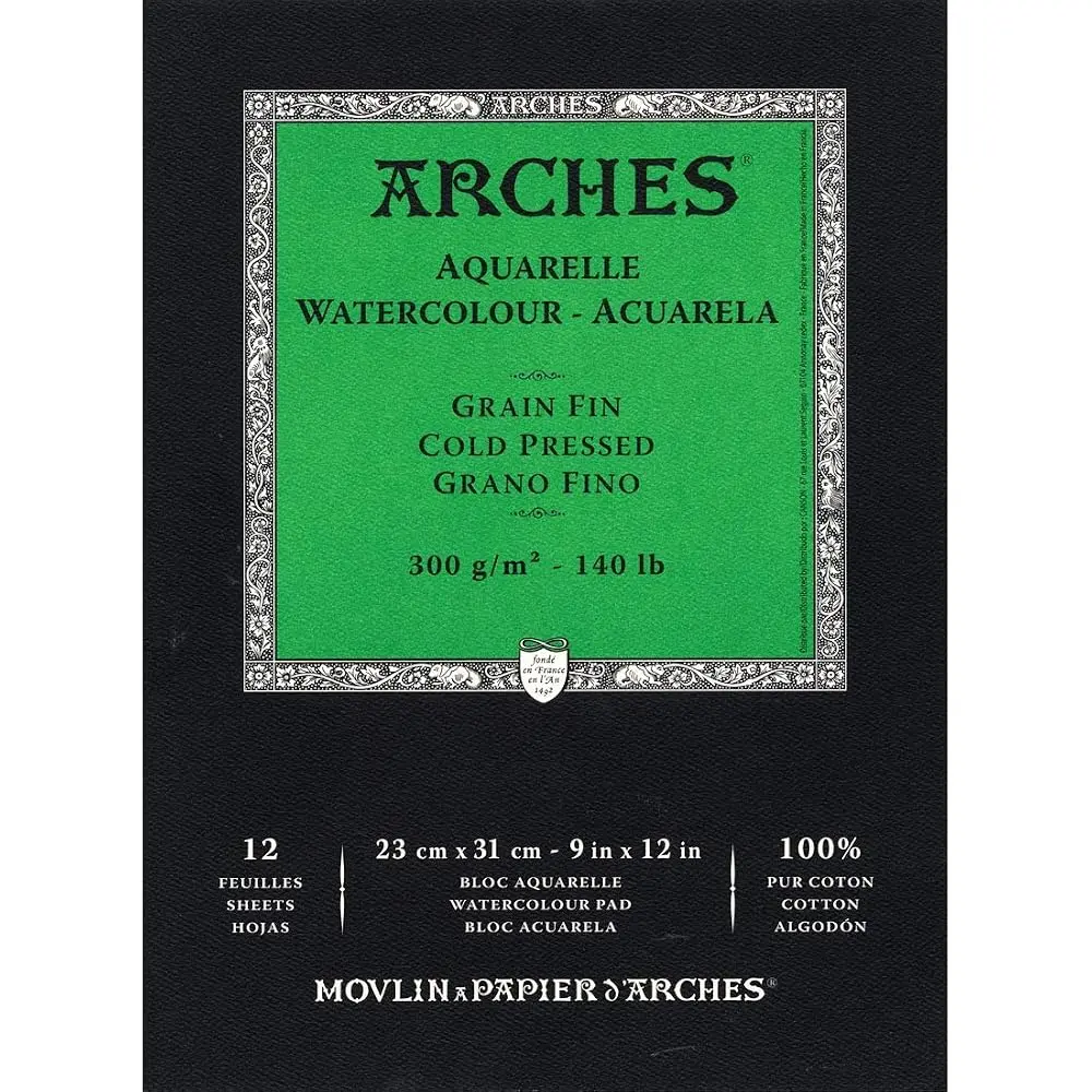Arches Watercolor Paper Pad, 140 pound, Cold Press