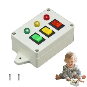 Busy Board Accessory for Toddlers-Montessori Led Light Switch Sensory Board Parts - Early Educational Child Toy DIY Accessories for Kids - Playhouse Materials for Baby Boys&Girls