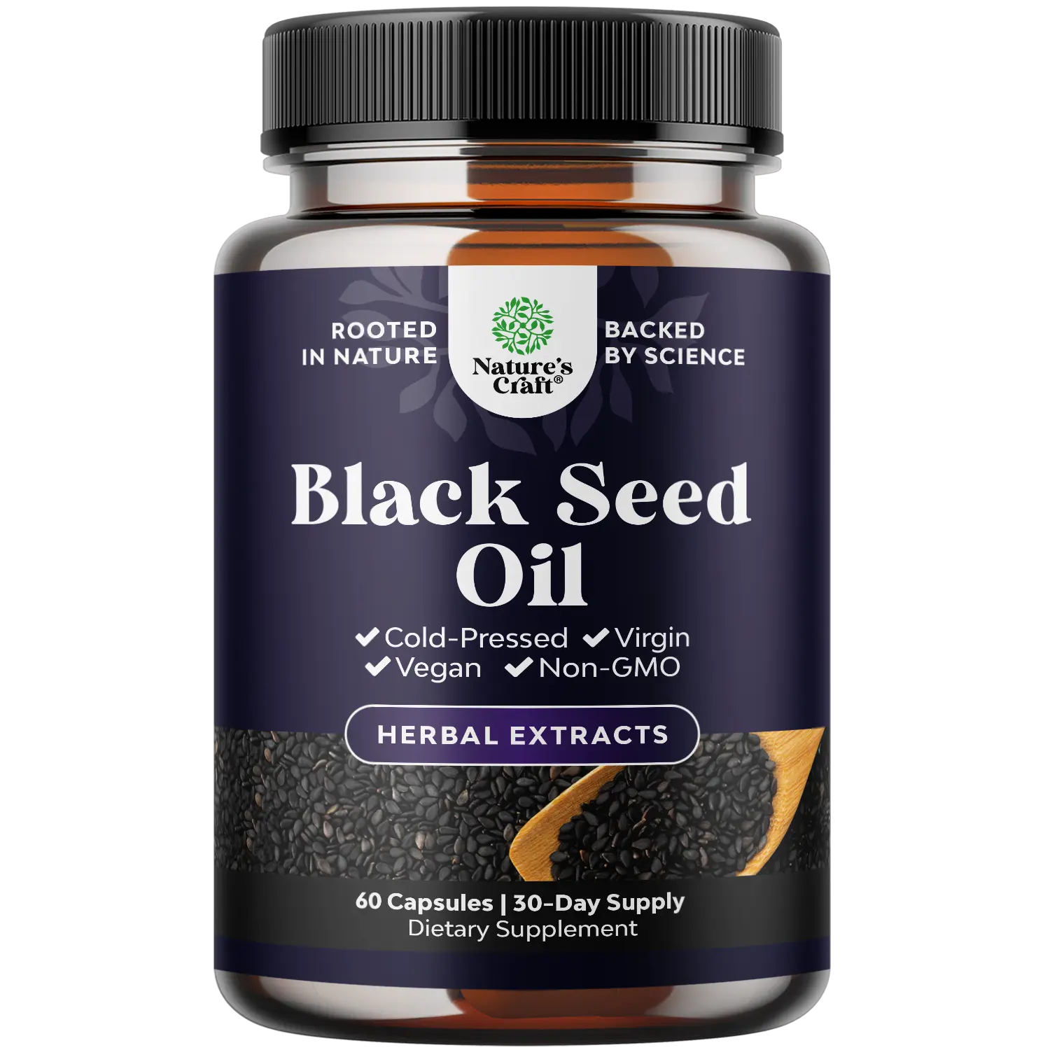 Nature's Craft Black Seed Oil Supplement - Hair Growth Immune Support Joint Health and Digestion Healthcare Fitness Food Supplement Natural Supplements