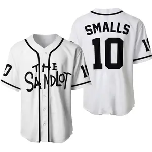 The Sandlot #10 Smalls White Baseball Jersey, The Sandlot Jersey, Vintage Movie Baseball Shirt, Retro Baseball Jersey Men Women Youth Kids, Classic Game Day Outfit