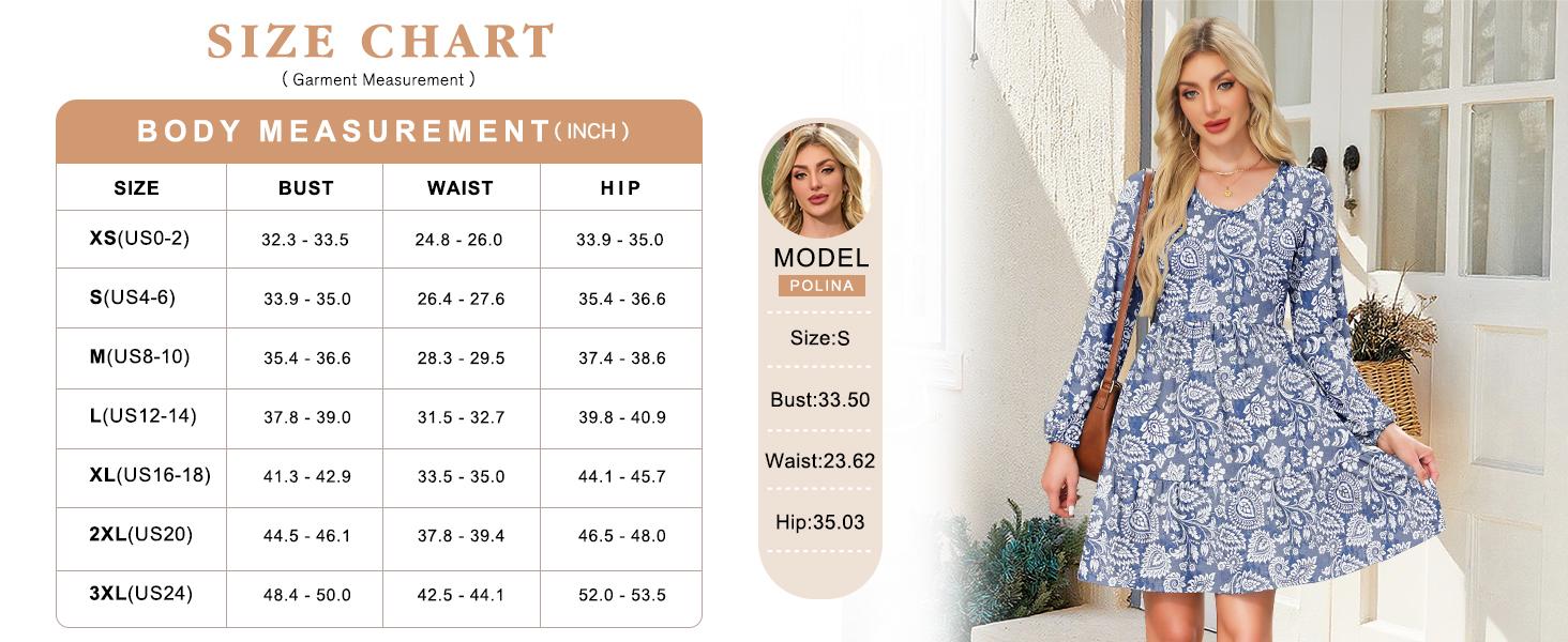 AUSELILY Women‘s Casual Tunic Dress V Neck Tiered Swing Flowy A-line Mini Short Dresses with Pockets Floral Womenswear Ruffled Dresses SpringStatements