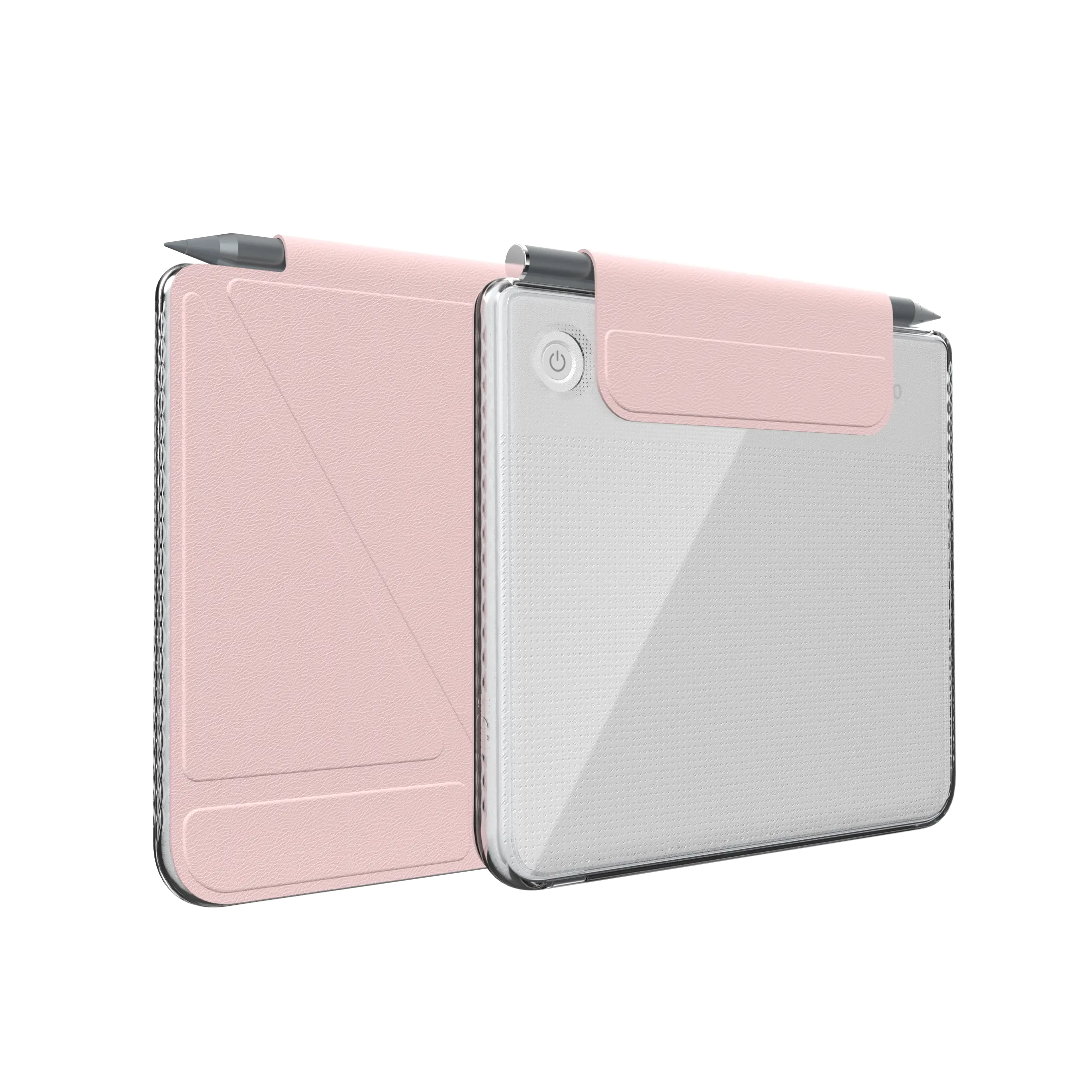 TUDIA M-FLIP Detachable Clear Magnetic Case for Kobo Libra Colour (2024) - [Auto Wake/Sleep] Shockproof Slim Transparent Back Magnetic Fold Cover with Stylus Holder