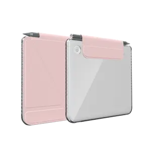 TUDIA M-FLIP Detachable Clear Magnetic Case for Kobo Libra Colour (2024) - [Auto Wake/Sleep] Shockproof Slim Transparent Back Magnetic Fold Cover with Stylus Holder