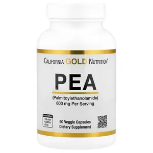 California Gold Nutrition PEA (Palmitoylethanolamide), 90 Veggie Capsules (300 mg per Capsule)
