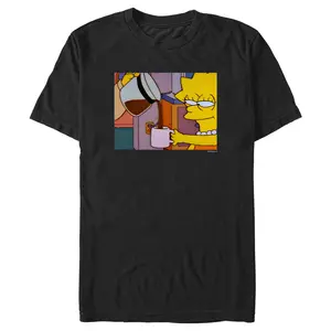 Men's The Simpsons Lisa Needs COFFEE, Sleepy Eyes Wake Up T-Shirt