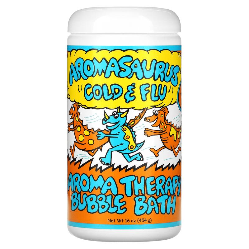 Abra Therapeutics Aromasaurus Cold & Flu, Aroma Therapy Bubble Bath For Children, 16 oz (453 g)