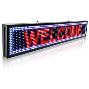 P10 Programmable Scrolling Led Sign Outdoor Signs For Businesse Custom Message Board Digita Display Advertising Screen Bar Word Light Wifi Control High Brightness Neon Sign 39"X8"